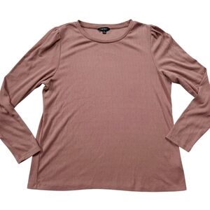 Well Worn Women's XL Long Sleeve Crewneck Mauve Top
